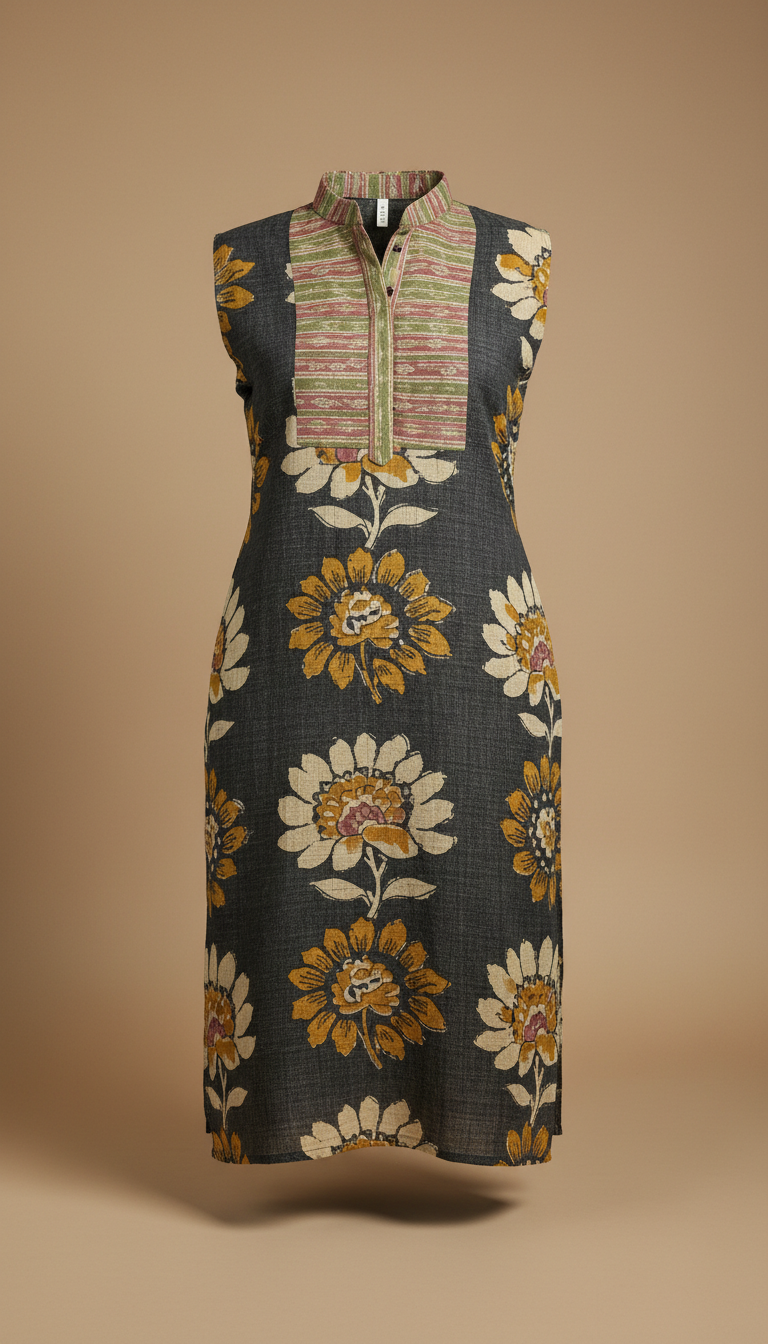 Handwoven cotton kurta with everyday fit